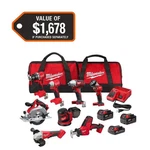 Milwaukee M18 18V Cordless Combo Kit 8-TOOL With 3 Batteries, Charger, Bag. Fixed Price $899.99.