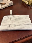Marble Cheese Board & Wire Cutter 5X8 Great Addition For Any Kitchen!. Fixed Price $19.99.