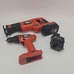 Black & Decker BDRS1800 18V Reciprocating Saw W/battery Charger PSO1800 Drill. Fixed Price $49.88.