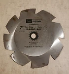 Vintage Craftsman Kromedge 7" Thin Satin Cut Dado Blade 9-3257 One Only. Fixed Price $18.00.