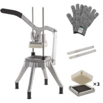 Vegetable Dicer Quick Slicer Machine, 1/2"+1/4"+3/8" Blade, S-steel French Fr.... Fixed Price $152.80.