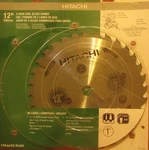 New Hitachi 12"TABLE Saw BLADE,32 Teeth, Thin Kerf, Carbide Tip Original Package. Fixed Price $9.00.