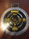 Dewalt DWA31724D 7-1/4" 24T 2X Demolition Saw Blade Circular Framing 7000RPM New. Fixed Price $28.50.