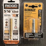 Rigid & Dewalt 5/16" V-tech Diamond Hole Saw Drill Bit 10X Longer Life . 2PCS. Fixed Price $30.99.