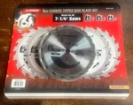 Thorsen 5PC 7-1/4" Carbide Tipped Circular Saw Blade Set 18T 24T 40T New Sealed. Fixed Price $21.95.