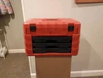 Craftsman 4-DRAWER Red Black Trays Plastic Tool Box With Handle. Fixed Price $44.99.
