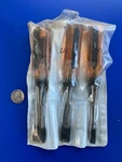 New Vintage Alltrade Wood Chisel Set Lot 1/4, 1/2, 3/4 Tip Guards Taiwan Nos. Fixed Price $21.99.