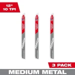 Milwaukee 48-00-5353 3PC 12" 10 Tpi Torch For Conduit And Strut Sawzall Blade. Fixed Price $58.99.