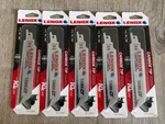 New 5/PACK Lenox 2014223 6" 8TPI Lazer 6108RCT Reciprocating Saw Blades. Fixed Price $44.99.