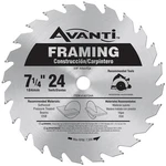 Avanti A0724A Circular Saw Blade, 7-1/4 In Dia, 24-TEETH, 5/8 Arbor, Carbide. Fixed Price $14.21.