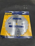Irwin 10 In. Master Steel Circular Saw Blade 80 Teeth. Fixed Price $19.99.