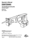 Craftsman Reciprocating Saw - Model 315.114270 Owners Manual & Parts List. Fixed Price $16.95.