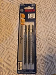 Bosch 4-1/2 In. High Carbon Steel T-shank Jig Saw Blade 12 Tpi Pk T234X3. Fixed Price $5.25.