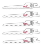 Milwaukee 48-00-5052 Sawzall Blade 6" ?? 5PK For Plaster & Masonry Cutting. Fixed Price $58.92.
