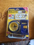 Irwin Door Lock Installation Kit (3111001) Bonus Router Bit Latch Plate Jig New. Fixed Price $15.00.