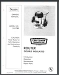 Craftsman 32765 Pin Router Attachment Owner Manual For Radial Arm Saw (1983). Fixed Price $10.95.