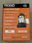 Ridgid 500RSDS 1/2HP Stainless Steel Dual Suction Submersible Sump Pump. Fixed Price $179.00.