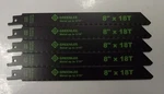 Greenlee 8" X 18TPI Bi-metal Recip Blades 5PCS Swiss 353-818. Fixed Price $7.50.