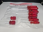 Vtg Ridgid Tools Red Handle Pc Screw Driver Set Usa (TL3111). Fixed Price $49.95.