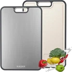Titanium Cutting Board Double Sided Pure 15.2"L X 11"W, Silver White. Fixed Price $39.66.