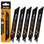 6" 14TPI Cutting Reciprocating Saw Blades 5 Pack Heavy Duty Bi-metal. Fixed Price $18.55.