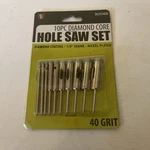10 Pc Diamond Core Hole Saw Set. Fixed Price $9.99.