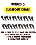 12-2 Packs (24 Blades) Of OSC125WM-2A Titanium-coated Oscillating Tool. Fixed Price $100.00.