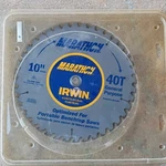 Irwin Marathon 10IN 40T Benchtop Saw Blade 5/8 Arbor 5900 Rpm. Fixed Price $20.00.