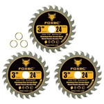 Foxbc 3 Inch Circular Saw Blade 24T Carbide Cuts For Wood, Plastic, Yellow. Fixed Price $21.99.