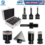 Dry Diamond Core Drilling Bits Set Porcelain Tile Hole Saw Kit & Cutting Blades. Fixed Price $74.69.