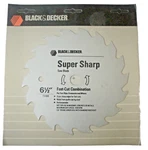 2PK Black & Decker Super Sharp 6-1/2" Combination Circular Saw Blades 18 Teeth. Fixed Price $16.00.