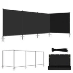 6FT Tall Black Fence Privacy Screen With Iron Poles For Outdoor Garden Pool Yard. Fixed Price $217.99.