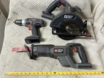 Porter Cable - 18V Cordless 3PC Tool Set No Batteries Sawzaw Circular Drill. Fixed Price $59.99.
