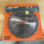 Black & Decker 18 Carbide Tooth Piranha Circular Saw Blade 7-1/4" Diameter. Fixed Price $11.99.