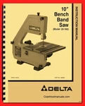 Delta 10" Band Saw 28-160 Owner Instructions Service Parts Manual 1793. Fixed Price $19.50.