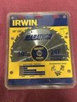 IRWIN-14233 10IN. 24T Marathon Circular Saw Blade Nos. Fixed Price $17.99.