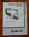 Original Delta 2 Speed 16" Scroll Saw Model 40-570 Instruction Manual. Fixed Price $19.99.