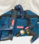 Vntg Ryobi V18 Battery Tools Blue Pc.. Fixed Price $29.00.