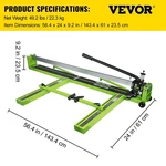 Vevor Manual Tile Cutter, Various Specifications, All-steel Frame, Cutting. Fixed Price $123.95.