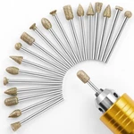 Diamond Grinding Burr Bit Set 20PCS Rotary Tool Accessories Stone Carving. Fixed Price $22.51.