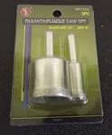 New 2PC Diamond Hole Saw Set Grit 80 Size 1" And 1/2" Diameter 1/4" Shank. Fixed Price $8.99.