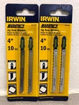 Irwin Marathon 4 In. Carbon Steel T-shank Jig Saw Blade 10 Tpi 2 Packs Of. Fixed Price $9.79.