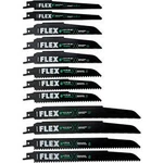 Flex Reciprocating Saw Blade W/ Storage Plastic Case 12 Piece Chervon North. Fixed Price $62.36.