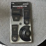 4-PIECE Oscillating Multi-tool Blade Set Shop 252-8502 For Plastic/wood. Fixed Price $19.96.