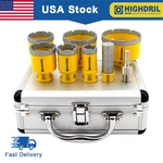 Highdril 7PCS/BOX Diamond Drill Bit Set How Saw For Porcelain Tile Aluminum Case. Fixed Price $92.59.