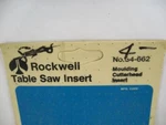 Nos Rockwell No. 34-662 Table Saw Moulding Cutterhead Throat Insert Sealed. Fixed Price $24.89.