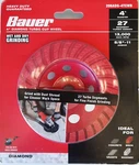 Bauer 4" Diamond Turbo Cup Wheel Wet & Dry Grinding 5/8"-11 Arbor 13,000 Rpm B1. Fixed Price $24.98.