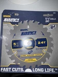 Irwin Marathon 5-1/2 In. X 10 Mm Carbide Circular Saw Blade 24 Teeth. Fixed Price $20.00.