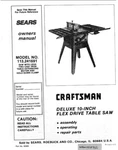 Craftsman 113.241691 Table Saw Owners Instruction Manual. Fixed Price $20.24.