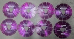 6" Husqvarna Soff-cut XL6-1000 Purple In Diamond Blade Green Concrete Lot 8. Fixed Price $175.00.